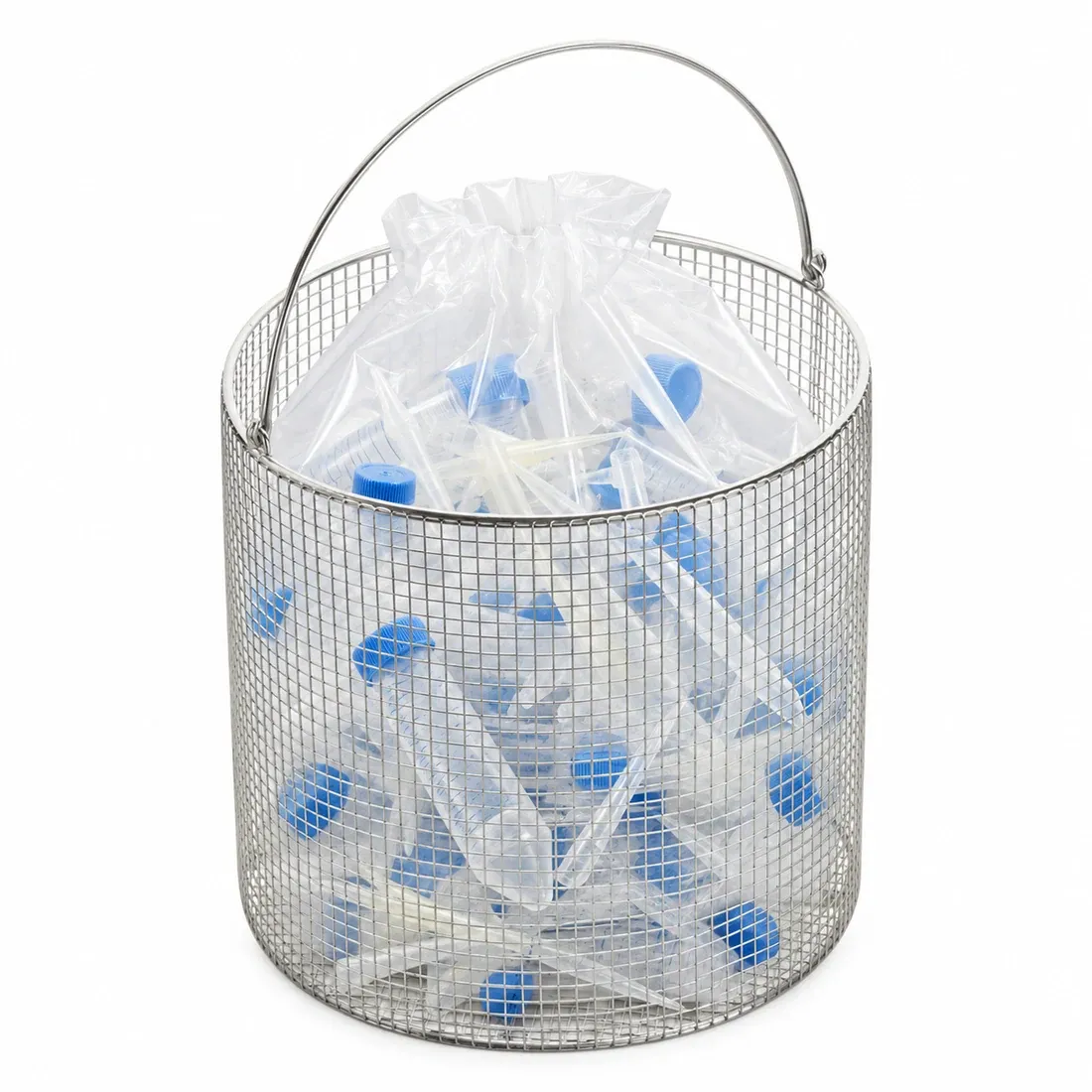 Laboratory waste in disposal bags