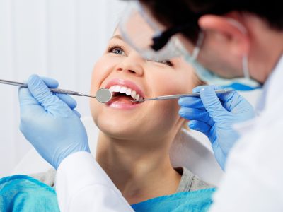 Dental,Cure.,Molar,Treatment.,Young,Female,Patient,Visiting,Dentist,Office.